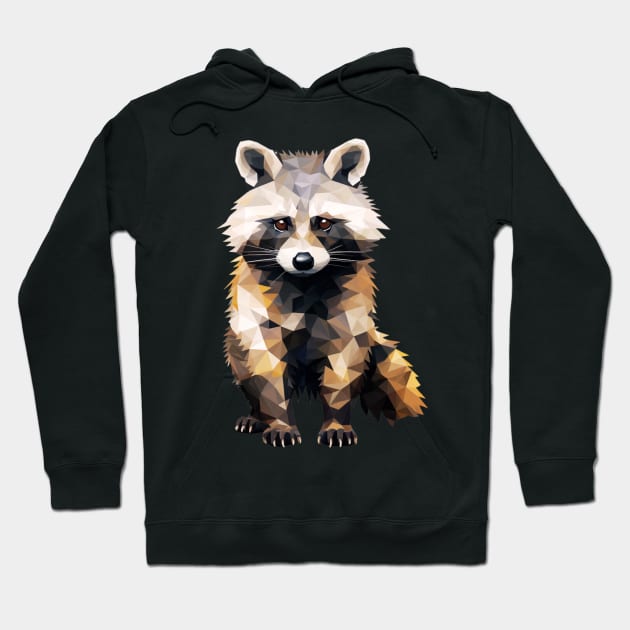 Geometric Raccoon Hoodie by OscarVanHendrix